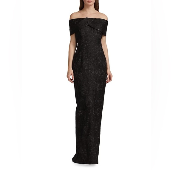 Rickie Freeman for Teri Jon
Off-Shoulder Jacquard Column Gown - Picture 1 of 6